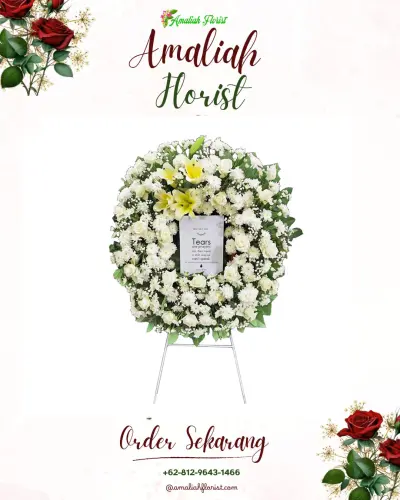 Krans Bunga Duka Cita di Cinta Damai