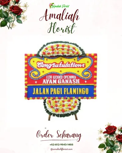 Bunga Papan Congratulation di Cinta Damai